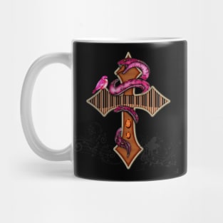 Elegant cross with piano Mug